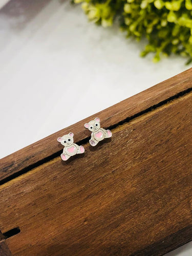 925 Silver Baby Bear Earrings